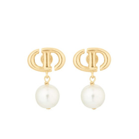 Dior Women's CD Navy Earrings Golden
