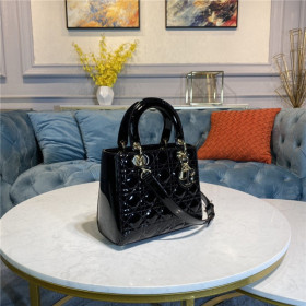 Dior Medium Lady Dior Bag M0565 Black Patent