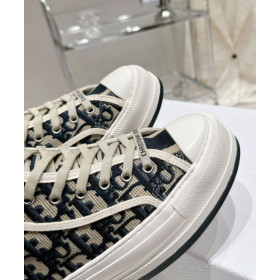 Dior Women's WalknDior High-Top Platform Sneaker Dark Blue