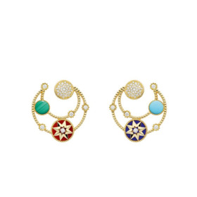 Dior Women's Rose Des Vents Earrings Golden
