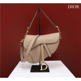 Dior Saddle Bag With Strap M0455 Sand-Colored Grained Calfskin