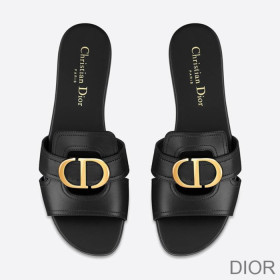 Dior 30 Montaigne Slides Women Calfskin Black