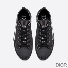 Dior B23 Sneakers Unisex Oblique Motif Canvas with Calfskin Black
