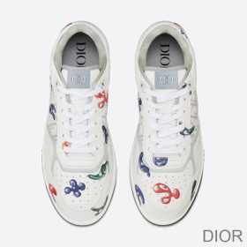 Dior B27 Sneakers Unisex Kenny Scharf Calfskin White