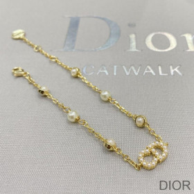 Dior Clair D Lune Bracelet Metal and Pearls Gold