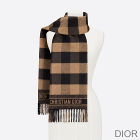 Dior Scarf Check''N''Dior Wool and Angora Khaki