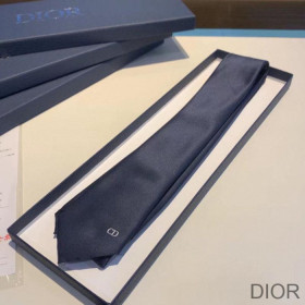 Dior Tie CD Motif Silk Navy Blue