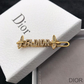 Dior J''Adior Barrette with Bee Silver Crystals Gold