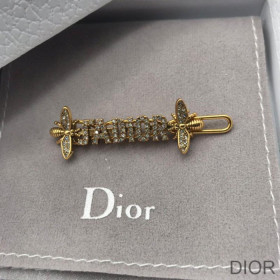 Dior J''Adior Barrette with Bee Silver Crystals Gold
