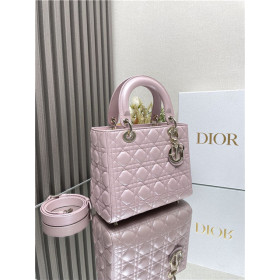 Dior Medium Lady Dior Bag M0565 Pink Pearlescent