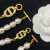 Dior 30 Montaigne Bracelet Metal, White Resin Pearls And White Crystals Gold