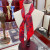Dior Mitzah Twill Rose Print Silk Red