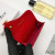 Dior Saddle Flap Card Holder Grained Calfskin Red