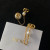 Dior Tribales Earrings Chain Metal And White Resin Pearls Gold