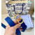 Dior CD Icon Leather Belts With Gold CD Buckle And Leather Strap 30 mm In Blue
