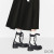 Dior Diorland Lace up Boots Women Calfskin and Cotton Black/White