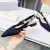 Dior J''Adior Slingback Ballerina Flats Women D Lace Macrame Motif Mesh Blue