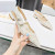 Dior J''Adior Slingback Ballerina Flats Women D Lace Macrame Motif Mesh White