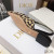 Dior J''Adior Slingback Ballerina Flats Women Mizza Motif Canvas Beige