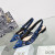 Dior J''Adior Slingback Ballerina Flats Women Mizza Motif Canvas Blue