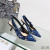 Dior J''Adior Slingback Pumps Women Mizza Motif Canvas Blue