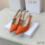 Dior J''Adior Slingback Pumps Women Technical Fabric Orange