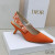Dior J''Adior Slingback Pumps Women Technical Fabric Orange
