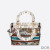 Dior Medium Lady D lite Bag Constellation Motif Canvas White