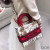 Dior Medium Lady D lite Bag Dioramour Graffiti Motif Canvas White