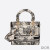 Dior Medium Lady D lite Bag Toile de Jouy Zodiac Motif Canvas White