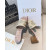 Dior Women's Dway Heeled Slide Apricot