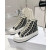 Dior Women's WalknDior High-Top Platform Sneaker Dark Blue