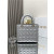 Dior Medium Lady Dior Bag M0565 Grey Pearlescent