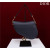 Dior Saddle Bag With Strap M0455 Navy Grained Calfskin