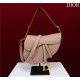 Dior Saddle Bag With Strap M0455 Powder Pink Grained Calfskin