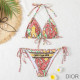 Dior Bikini Women Paisley Print Lycra Red