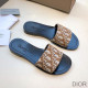 Dior Dway Slides Women Oblique Motif Canvas Apricot