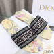 Dior Dway Slides Women Petites Fleurs Motif Canvas Yellow