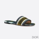Dior Dway Slides Women Tie &amp; Dye Motif Canvas Green