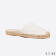 Dior Granville Mules Women Oblique Motif Cotton White