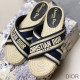 Dior Granville Slide Women Cotton Blue