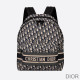 DiorTravel Backpack Oblique Motif Canvas Blue