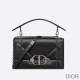 Dior 30 Montaigne Chain Bag with Handle Maxicannage Lambskin Black