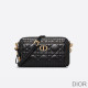 Dior Caro Double Pouch Cannage Calfskin Black