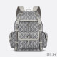 Dior Hit The Road Backpack CD Diamond Motif Canvas Grey