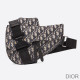 Dior Saddle Crossbody Oblique Motif Canvas Blue