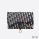 Dior Saddle Pouch Oblique Motif Canvas Blue