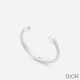 Dior Tribales Bangle Metal and Pearls Silver