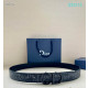Dior Oblique Monogram Leather Belts With Black Buckle And Leather Strap 35 mm In Black