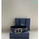 Dior Oblique Monogram Leather Belts With Gunmetal Buckle And Leather Strap 35 mm In Black Outlet